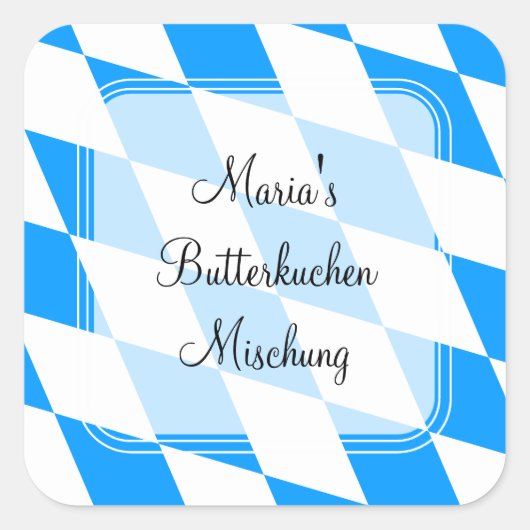 Bavaria blauw witte klassieke sticker (Voorkant)