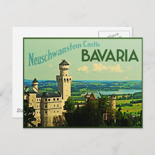 Bavaria Duitsland Neuschwanstein Castle Briefkaart (Voorkant / Achterkant)