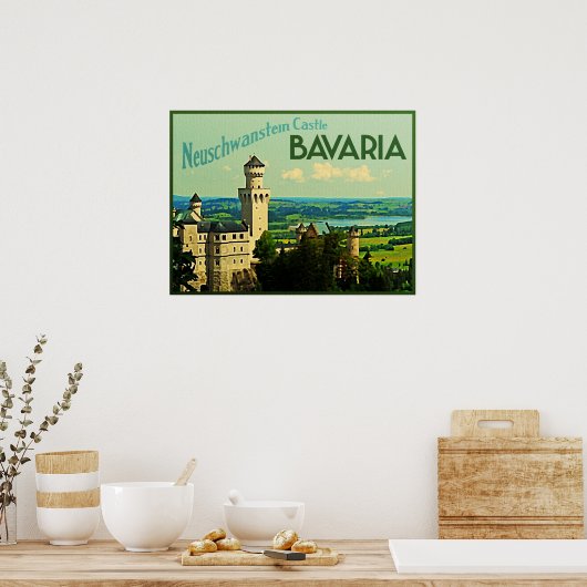 Bavaria Duitsland Neuschwanstein Castle Poster (Keuken)