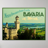 Bavaria Duitsland Neuschwanstein Castle Poster (Voorkant)