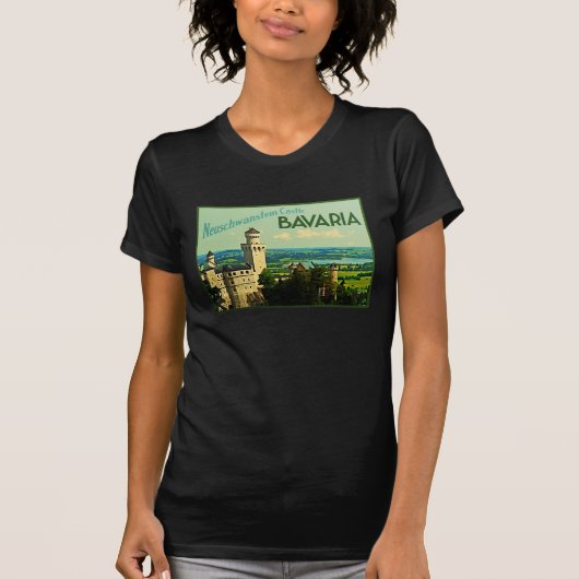 Bavaria Duitsland Neuschwanstein Castle T-shirt (Voorkant)