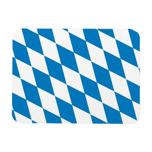 bavaria germany land flag magneet (Horizontaal)