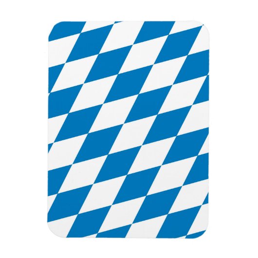 bavaria germany land flag magneet (Verticaal)