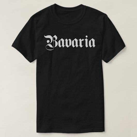 Bavaria geschreven met gotische lettertype t-shirt (Design voorkant)