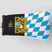 Bavaria Golf Hoesje, monogram putter, Beierse vlag Golfheadcover (Voorkant)