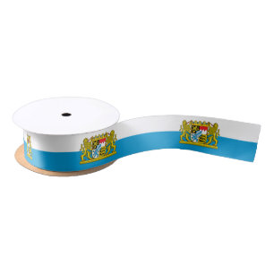 Bavaria lint, embleem & Beierse vlag kleuren Satijnen Lint