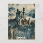 Bavaria Neuschwanstein Castle Travel Briefkaart (Voorkant)