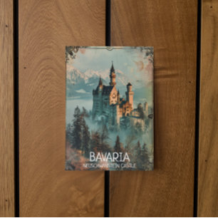 Bavaria Neuschwanstein Castle Vintage Briefkaart