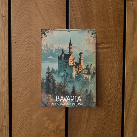 Bavaria Neuschwanstein Castle Vintage Briefkaart