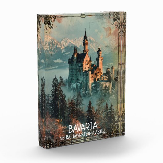 Bavaria Neuschwanstein Castle Vintage Fotoblokken (Links)