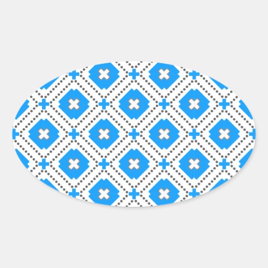 Bavaria Pattern Ovale Sticker (Voorkant)
