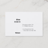 Bavaria Professional: Duitse maat Visitekaartje (Achterkant)