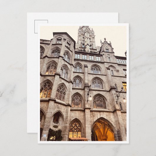 Bavaria Rathaus-Glockenspiel in München, Duitsland Briefkaart (Voorkant / Achterkant)