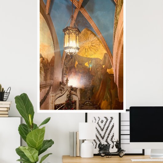 Bavaria Rathaus-Glockenspiel in München, Duitsland Poster (Thuiskantoor)