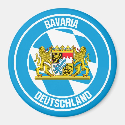 Bavaria Round Emblem Magneet (Voorkant)