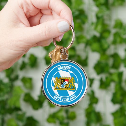 Bavaria Round Emblem Sleutelhanger (Hand)
