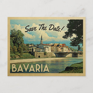 Bavaria Save the Date Germany Bad Tolz Isar River Aankondigingskaart