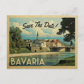 Bavaria Save the Date Germany Bad Tolz Isar River Aankondigingskaart (Voorkant)