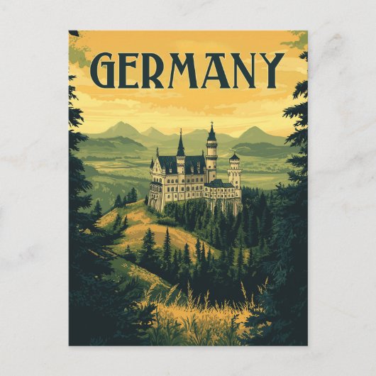 Bavaria Travel Souvenir - Duits Kasteel Briefkaart (Voorkant)