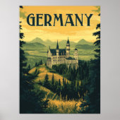 Bavaria Travel Souvenir -  Duits Kasteel Poster (Voorkant)