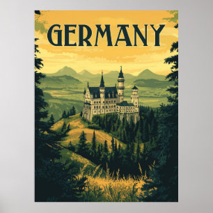 Bavaria Travel Souvenir -  Duits Kasteel Poster