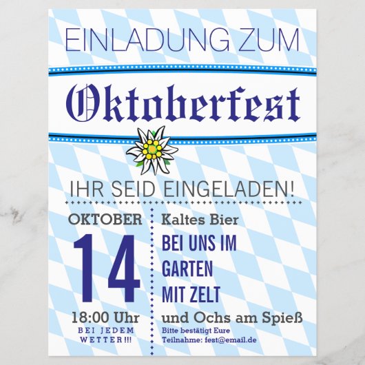 Bavaria Uitnodigingen Flyer (Voorkant)