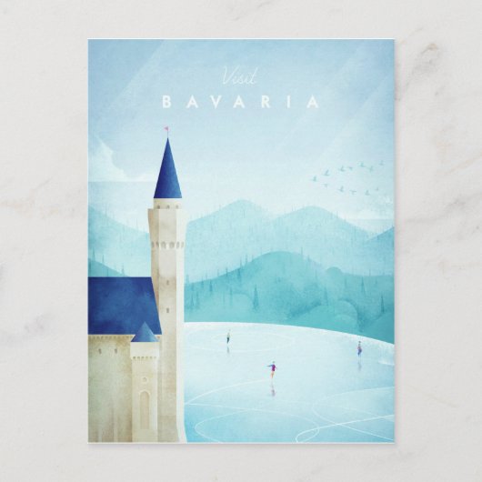 Bavaria Vintage Travel Poster - Art Briefkaart (Voorkant)