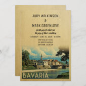 Bavaria Wedding Invitation Germany Bad Tolz Isar Kaart (Voorkant / Achterkant)
