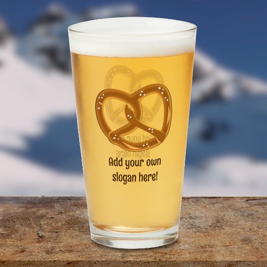 Bavarian Bread Pretzel met zout - voeg grappige te Glas