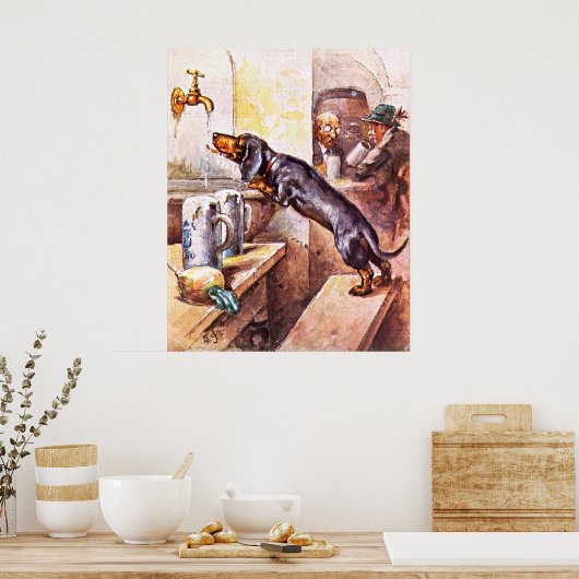 Bavarian Dog Poster (Keuken)
