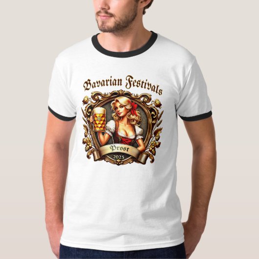 Bavarian Festivals - Prost -  Kirchweih 2025 T-shirt (Voorkant)