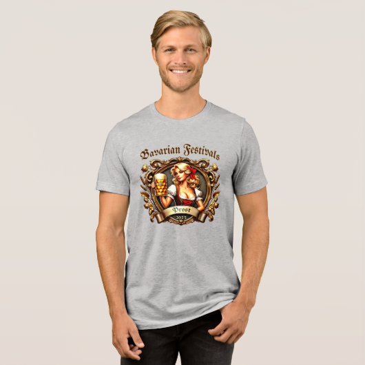 Bavarian Festivals - Prost - Kirchweih 2025 Tri-Blend Shirt (Voorkant volledig)