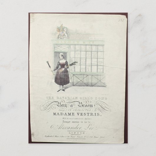 Bavarian Girls Song van Maxim Gouci, zangblad Briefkaart (Voorkant)