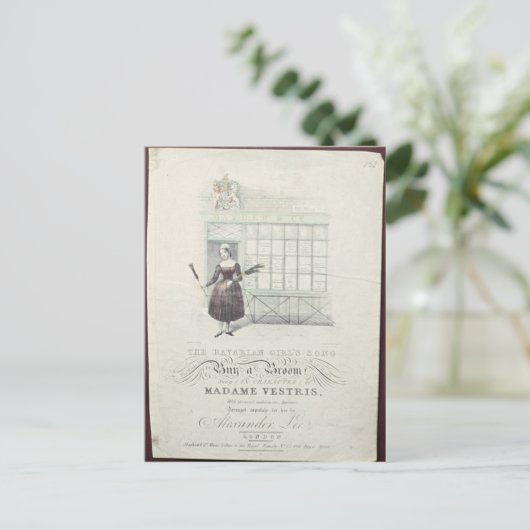 Bavarian Girls Song van Maxim Gouci, zangblad Briefkaart (Staand voorkant)