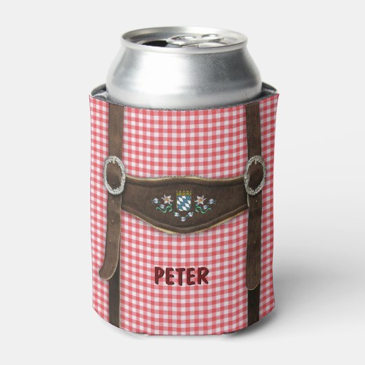 Bavarian Lederhosen Koelbox Blikjeskoeler (Blikje Voorkant)