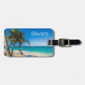 Bavaro Beach Caribbean Dominican Republic Souvenir Bagagelabel (Voorkant horizontaal)