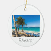 Bavaro Beach Caribbean Dominican Republic Souvenir Keramisch Ornament (Links)