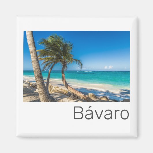 Bavaro Beach Caribbean Dominican Republic Souvenir Magneet (Voorkant)