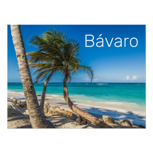 Bavaro Beach Caribbean Dominican Republic Souvenir Perfect Poster (Voorkant)