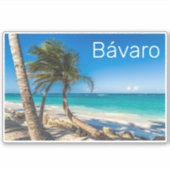 Bavaro Beach Caribbean Dominican Republic Souvenir Sticker (Voorkant)