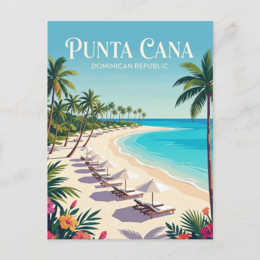Bavaro Beach Dominicaanse Republiek Briefkaart (Voorkant)