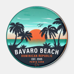 Bavaro Beach Dominicaanse Retro Sunset Souvenir 60 Magneet