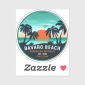 Bavaro Beach Dominicaanse Retro Sunset Souvenir 60 Sticker (Vel)