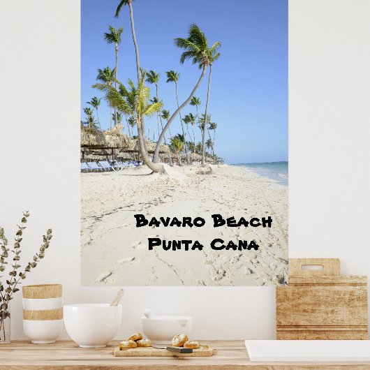 Bavaro Beach op het eiland Punta Cana Poster (Keuken)