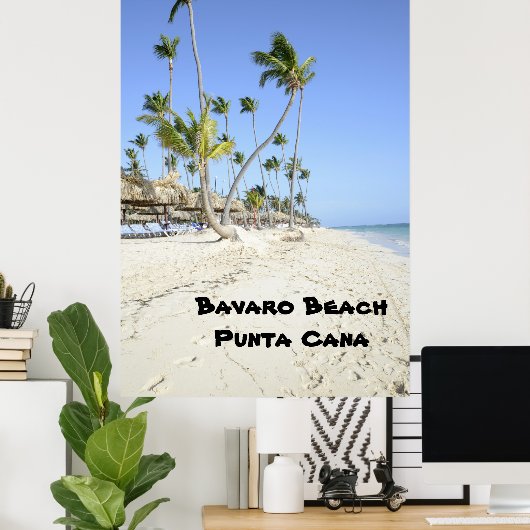Bavaro Beach op het eiland Punta Cana Poster (Thuiskantoor)