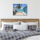 BAVARO BEACH PUNTA CANA #1 OP CANVAS 20 "x 16" (Insitu (Slaapkamer))