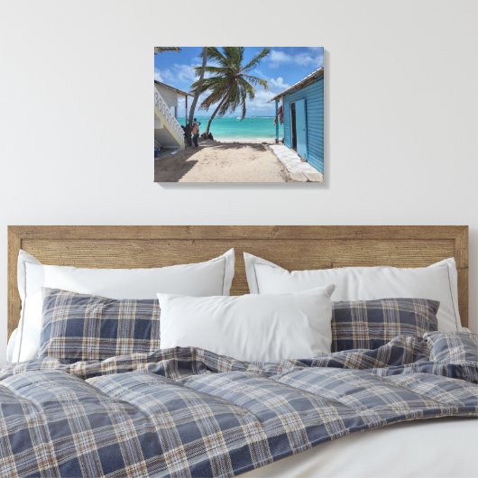 BAVARO BEACH PUNTA CANA #1 OP CANVAS 20 "x 16" Afdruk (Insitu (Slaapkamer))