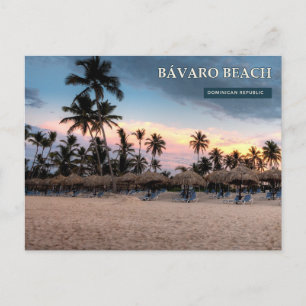 Bávaro-strand bij zonsondergang briefkaart