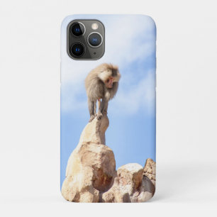 Baviaan aap boven op een berg Case-Mate iPhone case
