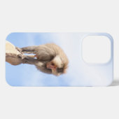 Baviaan aap op de top van een berg iPhone hoesje (Achterkant horizontaal)